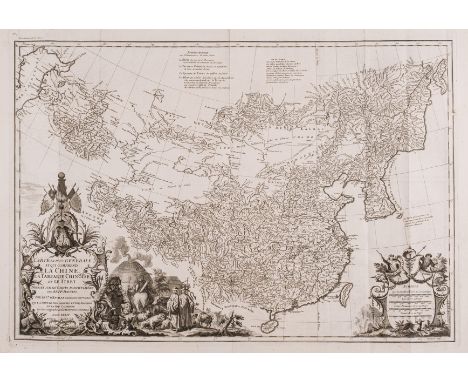 China.- d'Anville (Jean Baptiste Bourguignon) and Jean Baptiste Du Halde. Carte la plus generale et qui comprend la Chine, la