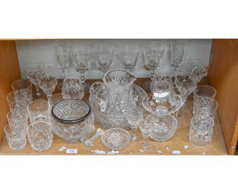 A Quantity of Glassware, including Edinburgh crystal (one shelf)