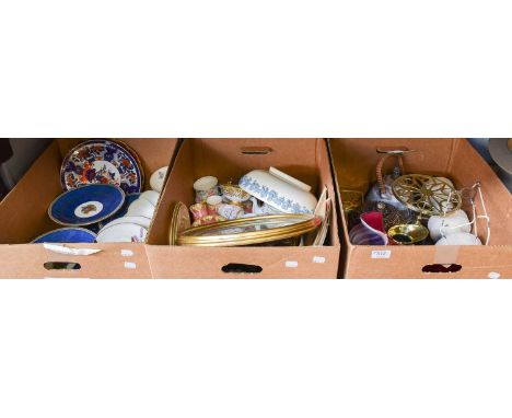 Assorted Ceramics and Glass Etc, including: a Wedgwood powder blue dessert service, Royal Worcester coffee wares, Satsuma ear