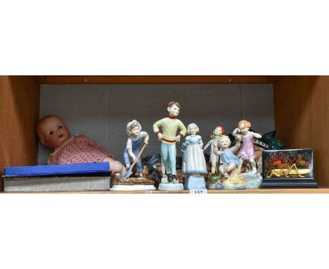 A Set of Seven Royal Worcester 'Days of the Week' Figures, modelled by Dorothy Doughty, together with various Royal Doulton c
