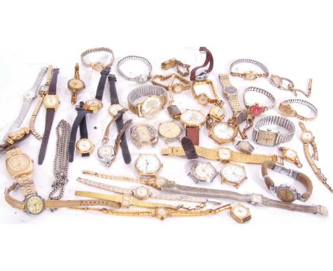 Mixed lot of 55 various gents and ladies wrist watches, including two by Avia, two Rotary, a Timex etc