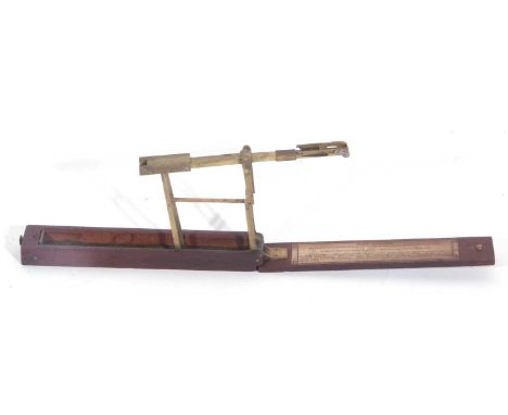 Barnes &amp; Aspinall, Wigan – a good mahogany cased pair of brass sovereign balance scales complete with printed instruction