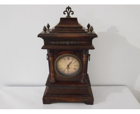 Reproduction late Victorian mantle clock with side carry handles
