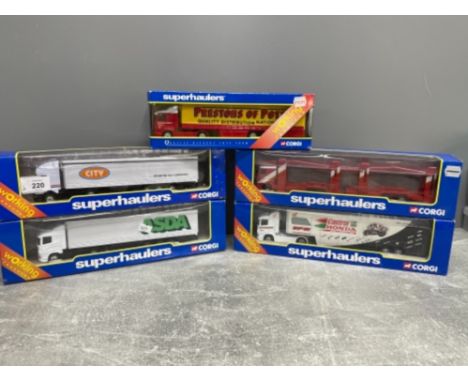 5 x Corgi superhaulers including Castrol Honda and ASDA