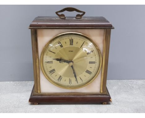 Vintage Metamec marble and brass mantle clock