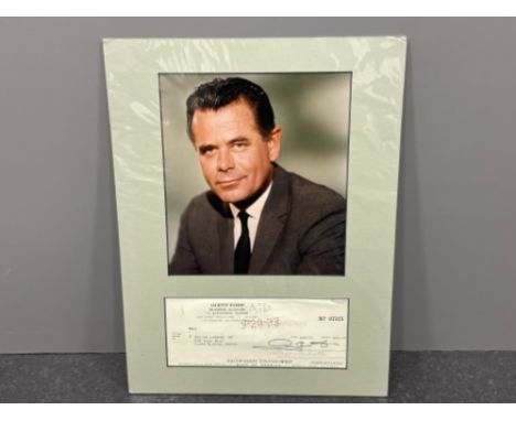 Autograph Glen Ford 1916-2006 prominent actor during Hollywood golden age signed cheque