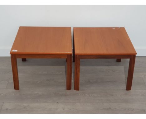 Pair of Danish Teak lamp tables 51x54cm H39cm