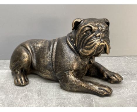 Bulldog Bronze effect figure 26cm x 14cms