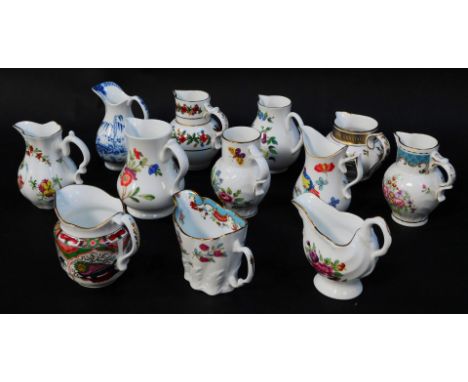 A Royal Worcester cream jug collection jugs, comprising Chelsea ewer., Lamprey cream jug., Cabbage Leaf jug., Sparrow Beak ju