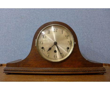 An oak Whittington chime mantel clock