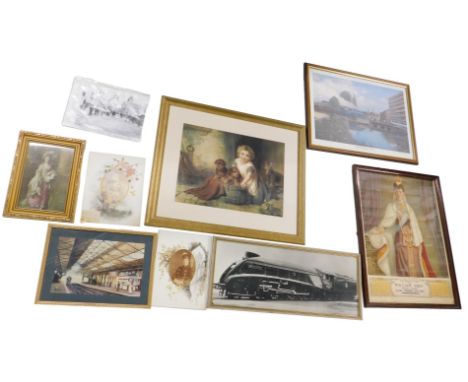 An advertising calendar for 1903, relating to a William Abbey, Post Office of Waddingham Kirton Lindsey, printed with a portr