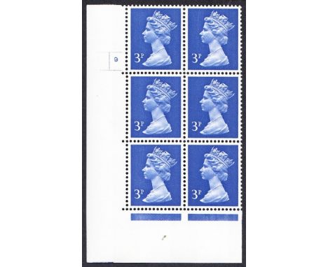 3p FCP/PVA Cylinder 9 P7 No Dot cylinder block of 6. U/M, light crease in left margin, but rare. Approx 5 copies known. MCC C