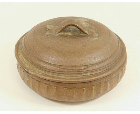 TREVOR CORSER A lidded vegetable dish. Incised initials &amp; Leach Pottery marks. Diameter 28cm.