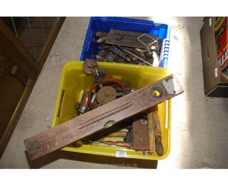 Brass letter box, tools, fixings etc