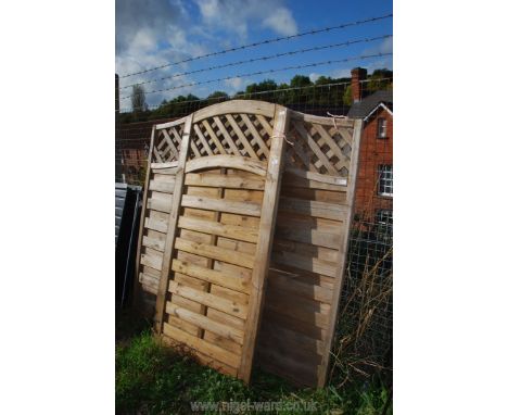 Two 6' x 6' fence panels and a matching gate.