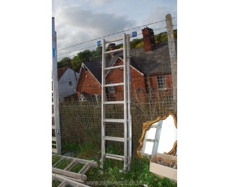 A 7 rung extendable ladder.