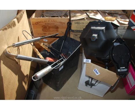 An outside lamp (requires glass) and BBQ equipment.