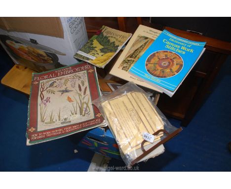 Books and booklets on tapestry, quilting etc.