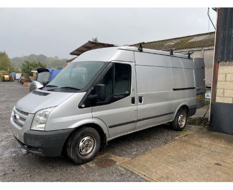 A Ford Transit Van, 2,198 cc Diesel, 6-speed manual finished in silver, registration number  EU63 YOE, First Registered on 21