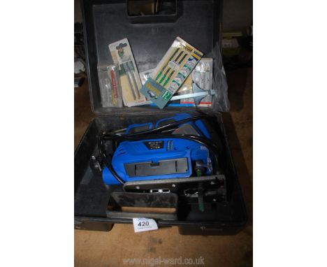 A Day Plus jig saw, model no: JS8002, working at time of testing.