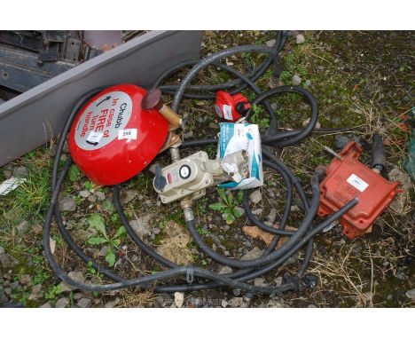 A Chubb manual fire alarm, gas equipment, HD on/off switch.