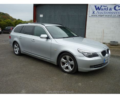 A BMW 5 Series Diesel Touring 520d SE five-door Steptronic Automatic in Silver, a 1995 cc 4 cylinder Diesel with 6 speed auto