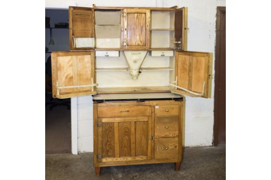 Restored Easiwork 1920s Kitchen Cabinet With Original Labeling