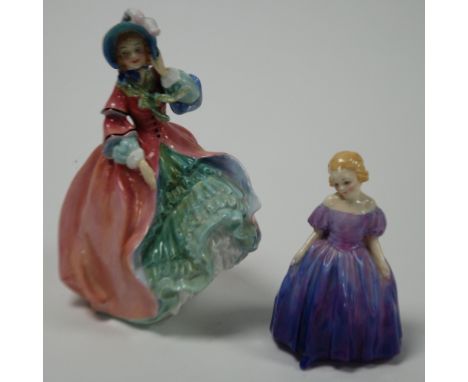 TWO ROYAL DOULTON CHINA FIGURES,  comprising; 'Spring Morning' HN 1922, 7 1/2" (19.1cm) high and 'Marie' HN 1370, 4 3/4" (12.