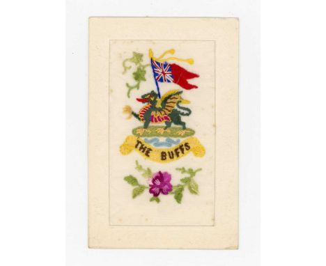 A collection of 40 First World War period embroidered silk greetings postcards including one featuring General Joffre, anothe