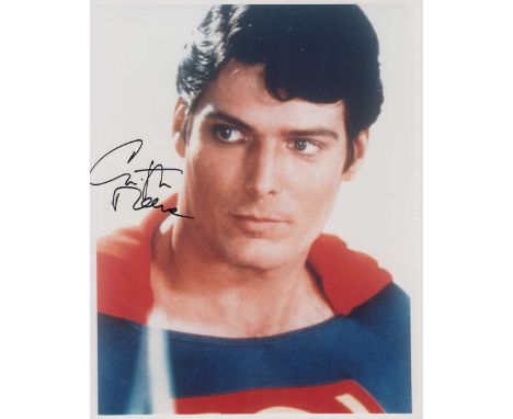 AUTOGRAPHS. A collection of 16 signed photographs relating to Superman, including a colour photograph signed by Christopher R