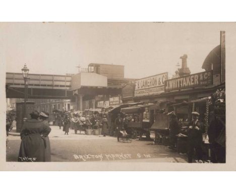 BRIXTON. An album containing approximately 115 postcards of Brixton, London, including photographic postcards titled ‘Akerman