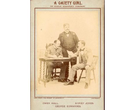 THEATRE. A concertina-folding leather-bound ‘Souvenir of A Gaiety Girl, First Night at Daly’s Theatre, Monday September 10th 