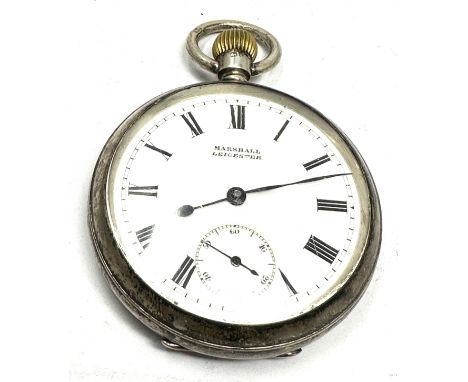 Antique open face pocket watch Marshall Leicester the watch is ticking 