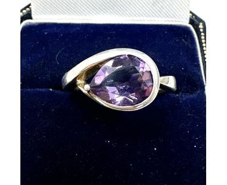 925 Amethyst silver ring 