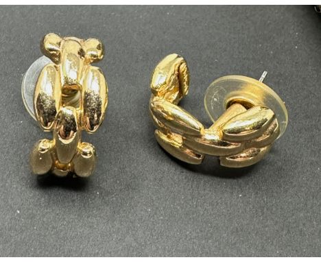 Christian Dior gate link gold plated  Earrings 