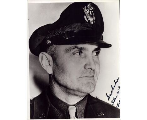 General Ira Clarence Eaker signed 10x8 inch black and white photo. General (Honorary) Ira Clarence Eaker (April 13, 1896 - Au
