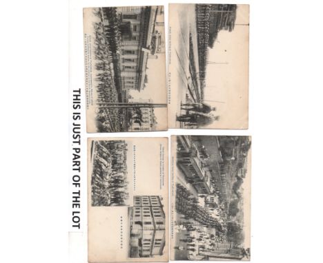 WW1 Vladivostock 6 Chinese cards showing the build up of troops after the October Revolution the Bolsheviks took control of V