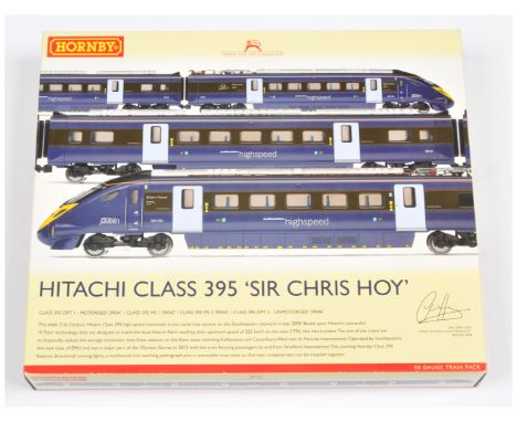 Hornby China R3185 southeastern highspeed Hitachi Class 395 "Sir Chris Hoy" Train Pack. Box has been affected due to storage.