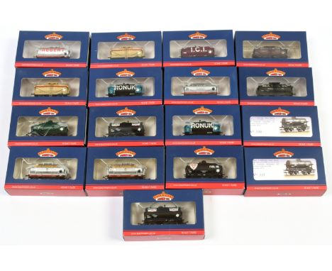 Bachmann 00 Gauge group of Tankers consisting of 37-659A National Benzole, 37-682 Crosfield Chemicals, 37-2014K Pool, 37-654A