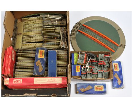 Hornby Dublo Large Qty of track, pointwork, buffer stops. To include various curved &amp; straight 3-rail sections, diamond c