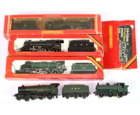 Hornby OO Group of boxed &amp; unboxed Steam Loco's. To include R330 2-10-0 BR Black 92241 9F; R154 4-6-0 SR Green "Sir Dinad