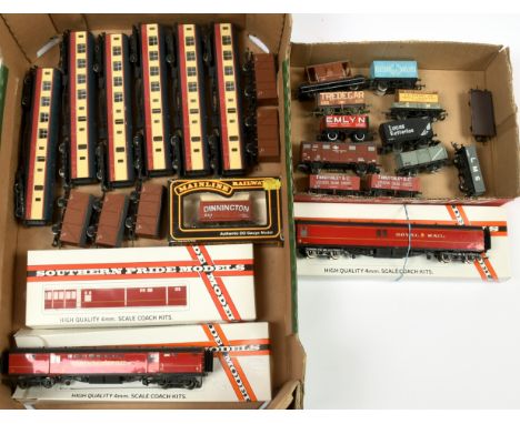 Hornby, Bachmann, Dapol mixed group of rolling stock. To include Hornby BR Crimson / Cream Brake coach; Mainline LMS open wag