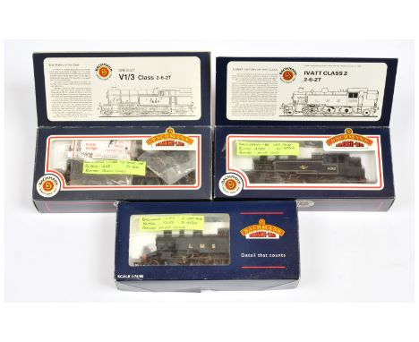 Bachmann OO Group of 3x Tank Loco's. Comprising 31-452A 2-6-2 BR Black 41202 Ivatt class; 31-453A 2-6-2 LMS 1202 Ivatt class;