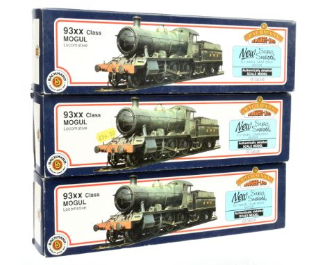 Bachmann 00 Gauge group of Mogul/Manor Steam outline Locomotives consisting 31-802 BR black No.9308 and 31-801 GWR green No.9