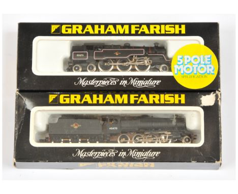 Graham Farish N gauge pair of BR Steam loco's. Comprising 1656 2-6-4 BR Black 80079 Standard Tank & 1901 2-8-0 BR Black 48476
