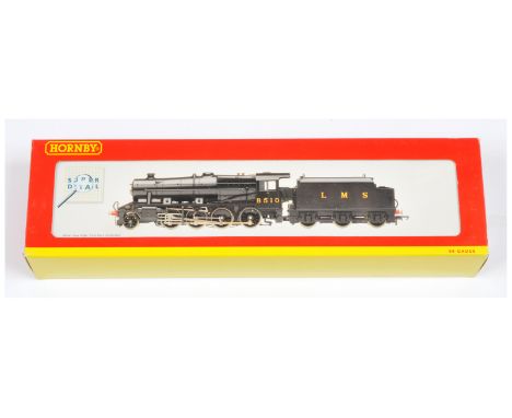 Hornby China R2228 2-8-0 LMS Black 8F 8510 Loco &amp; Tender. Requires some cleaning, coal load is missing from the tender. C