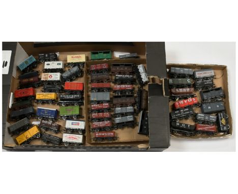 Dapol large group of unboxed wagons. To include "Welsh Hills Ginger Beer" closed van; "National Smelting Company" tank wagon;