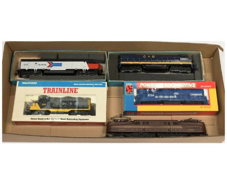 Athearn, Walthers, Pemco Group of US Diesel &amp; Overhead Electric Locos. To include Athearn 3624 FP45 Diesel Amtrak 503; Wa