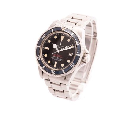 A Rolex Sea-Dweller Submariner 2000 - Double Red - Reference: 1665 from 1968. Featuring an automatic 26 jewelled Swiss-made m