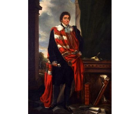 After John Hoppner RA (1758-1810, British), Portrait of Francis Russell, 5th Duke of Bedford 1765-1802, oil on canvas, 62x46c